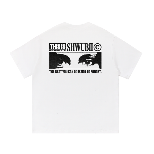 T-shirt imprimé Shwubii eyes - blanc