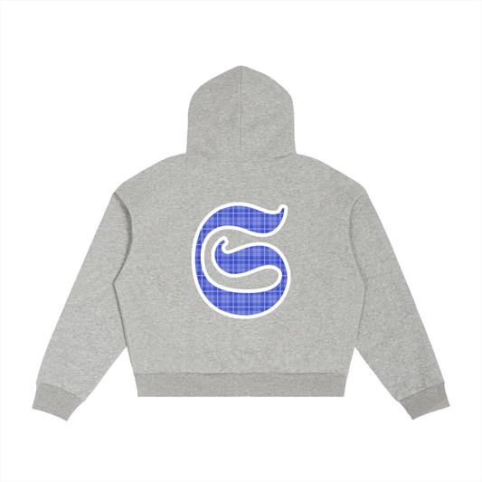 Hoodie zippé imprimé S wrap - gris