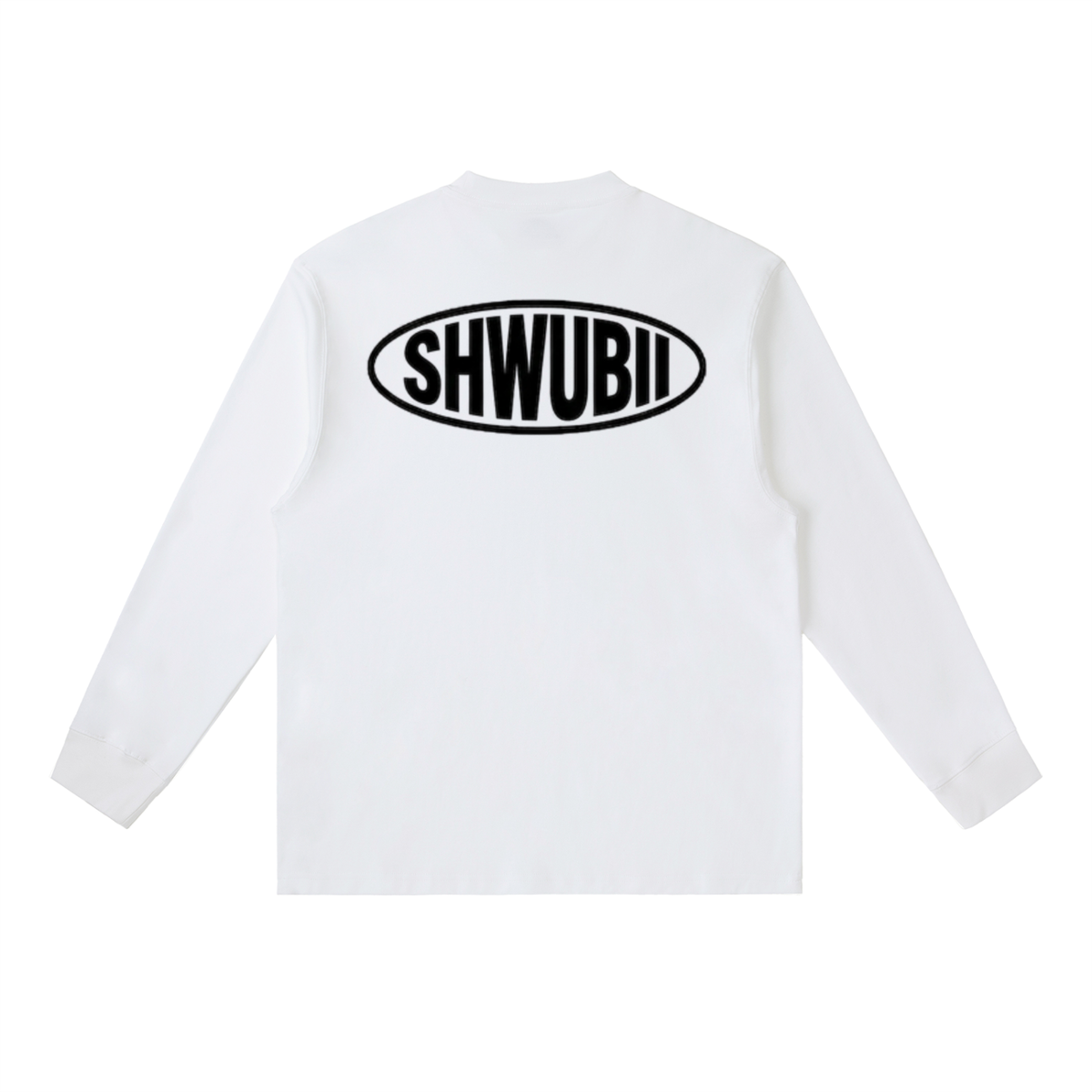 T-Shirt long sleeves imprimé Shwubii ovale - blanc