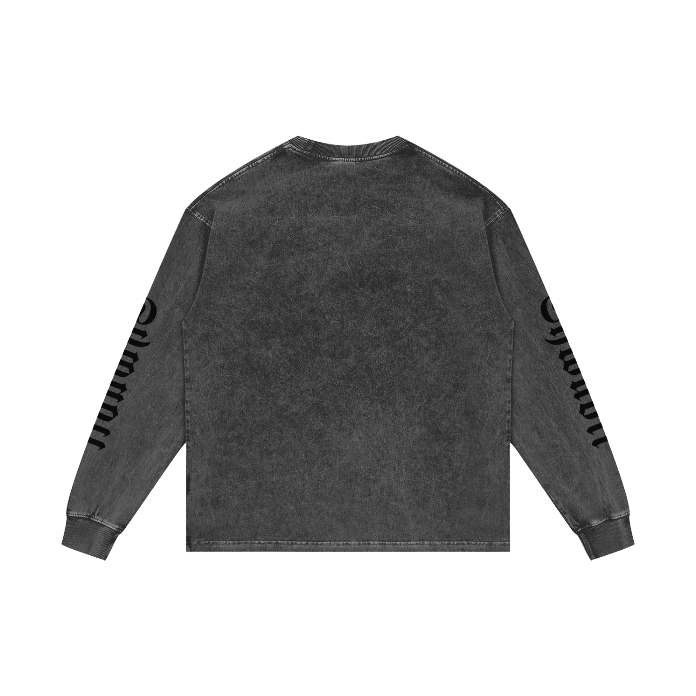 T-Shirt long sleeves oversized acid wesh imprimé Shwubii manches - bleu/violet/rose/ocre/rouge/vert/navy/noir