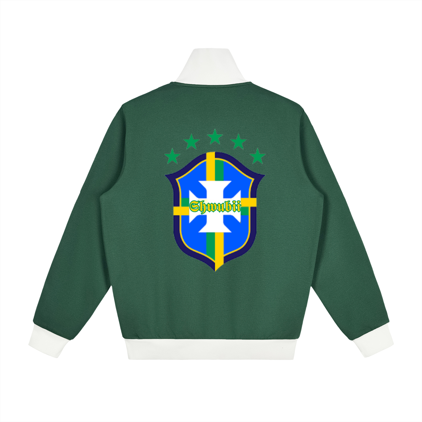 Track jacket imprimé Brasilia Shwubii - vert