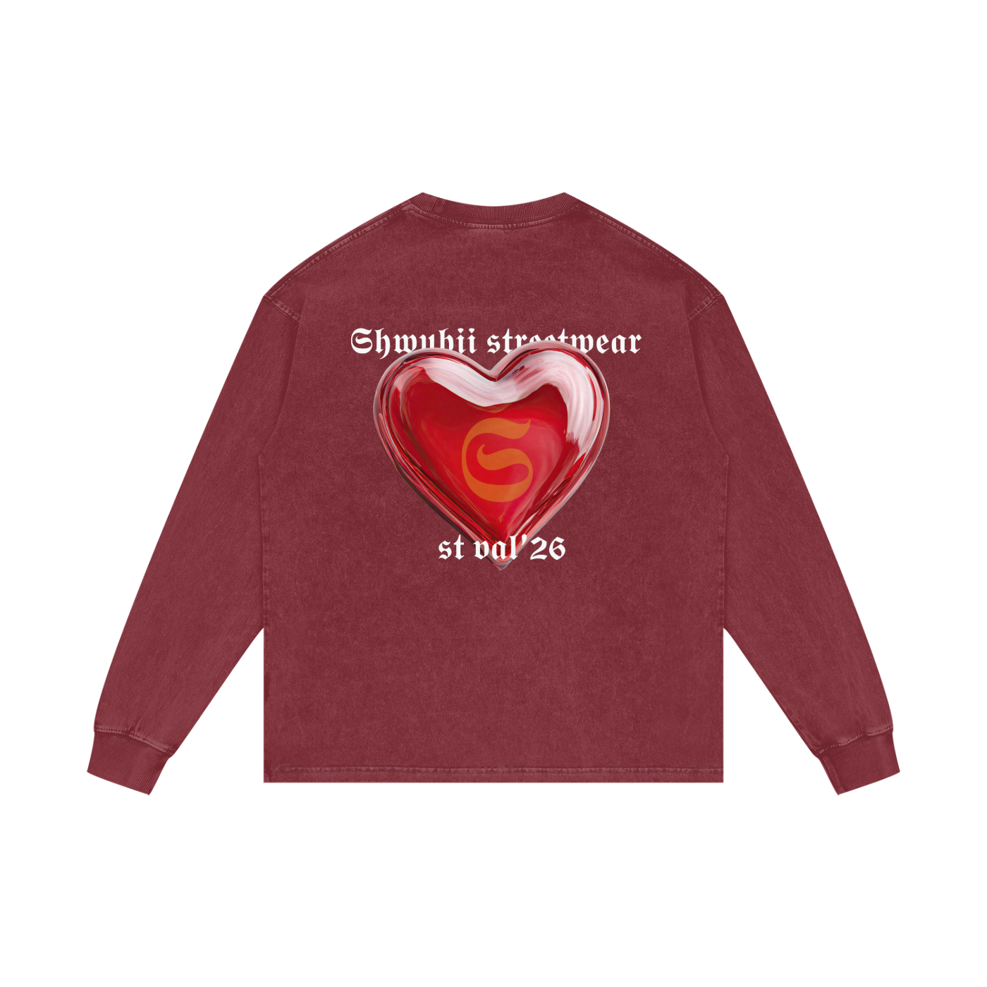 T-shirt manches longues imprimé Shwubii St Val 26 - rouge