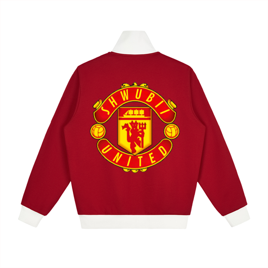 Track jacket imprimé Manchester shwubii - rouge