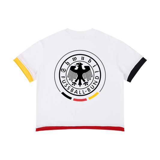 T-shirt boxy Allemagne Shwubii - blanc