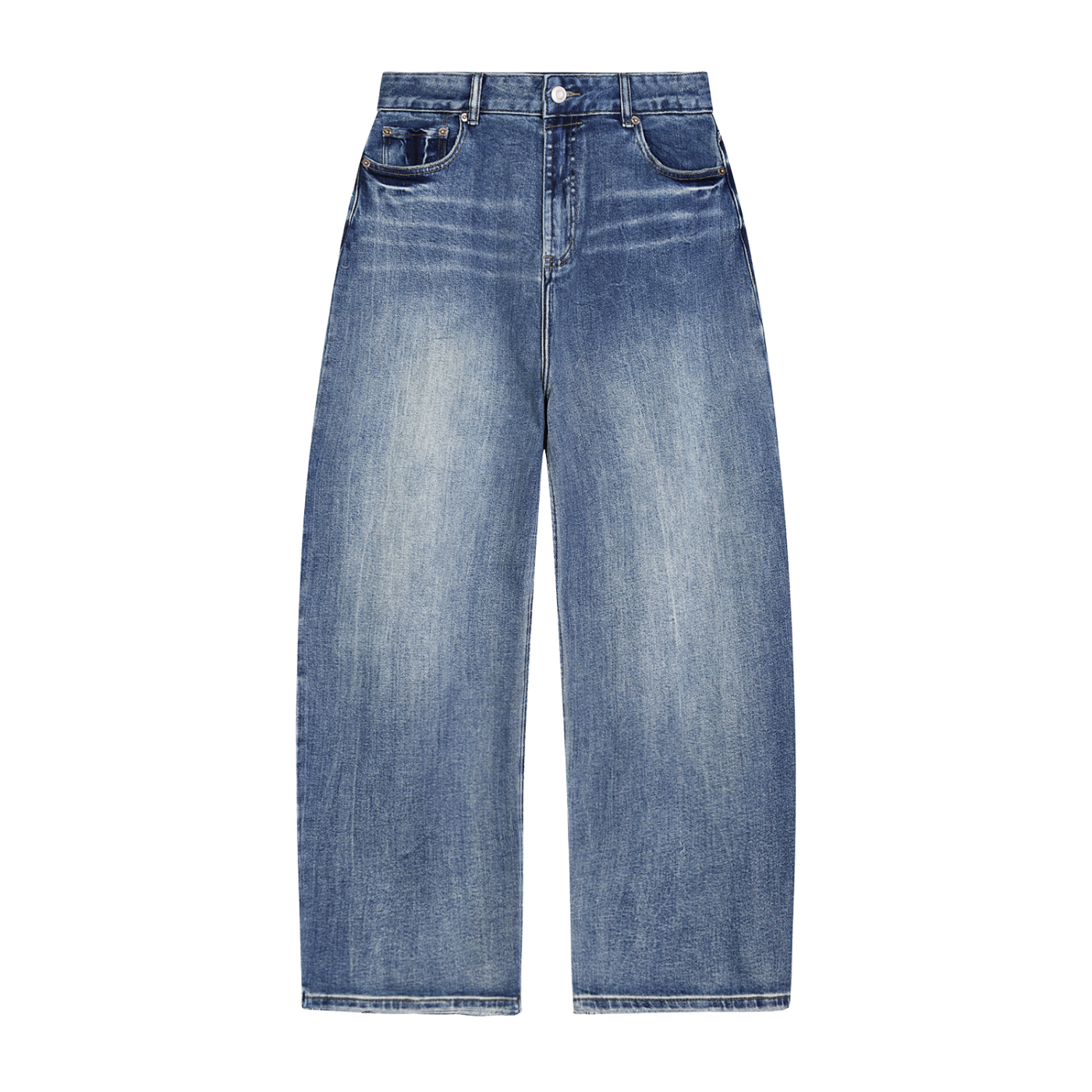 Jeans denim imprimé S logo jaune