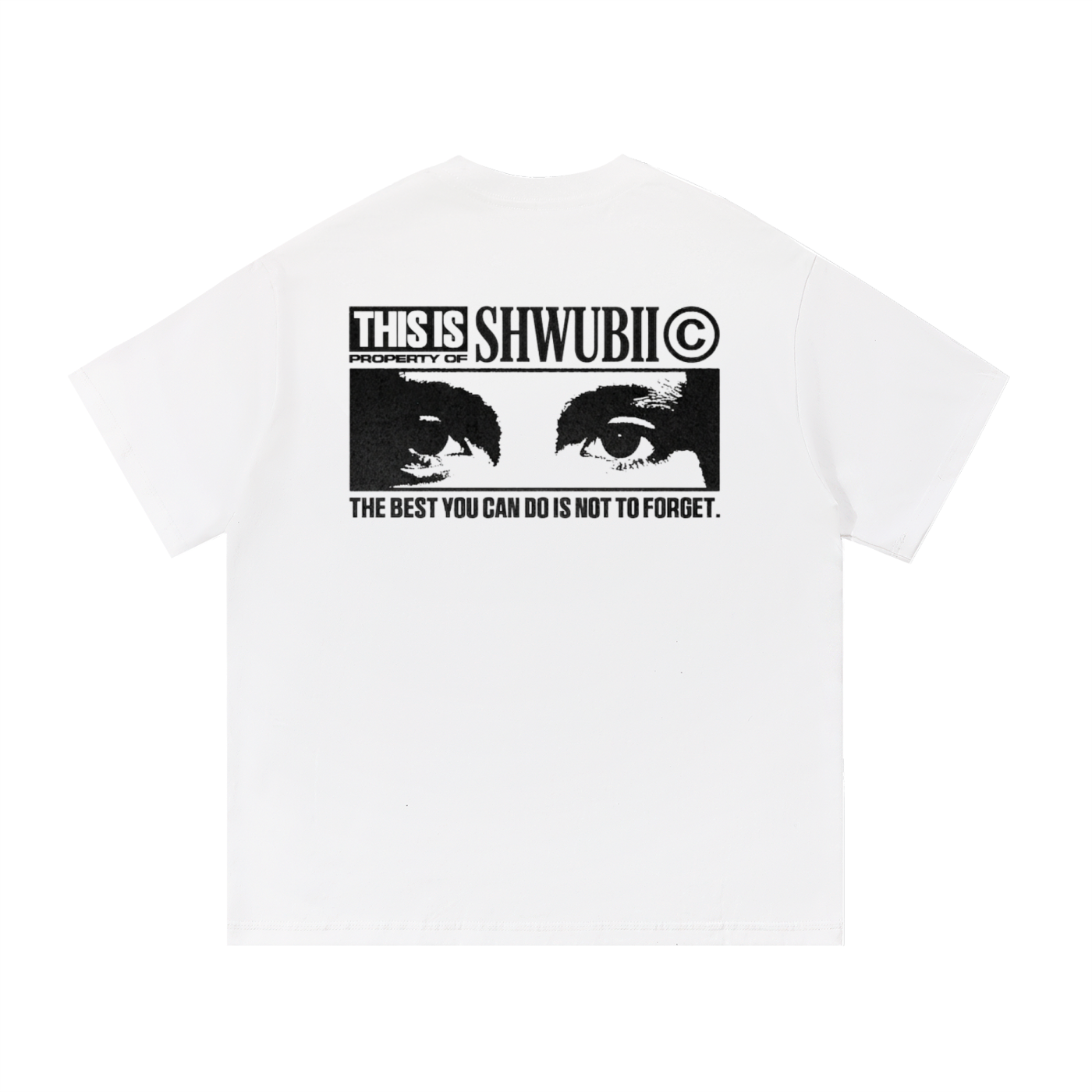 T-shirt imprimé Shwubii eyes - blanc
