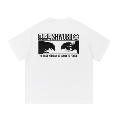 T-shirt imprimé Shwubii eyes - blanc