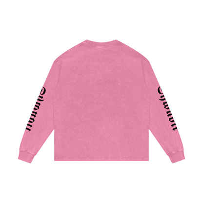 T-Shirt long sleeves oversized acid wesh imprimé Shwubii manches - bleu/violet/rose/ocre/rouge/vert/navy/noir