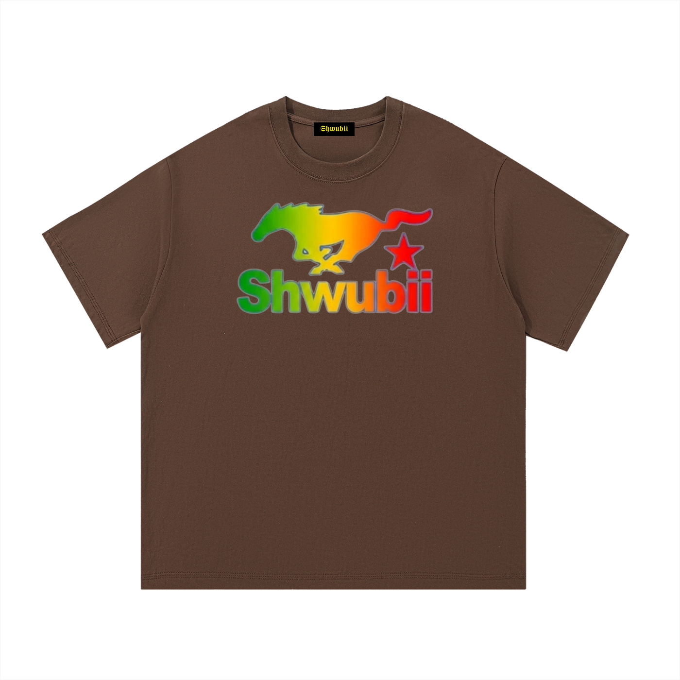 T-Shirt imprimé Shwubii mustang - noir/marron/blanc/bleu/gris