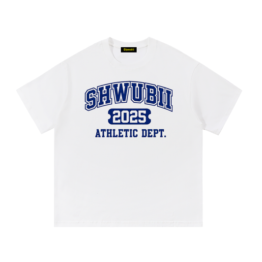 T-Shirt imprimé Shwubii athletic department - blanc/gris