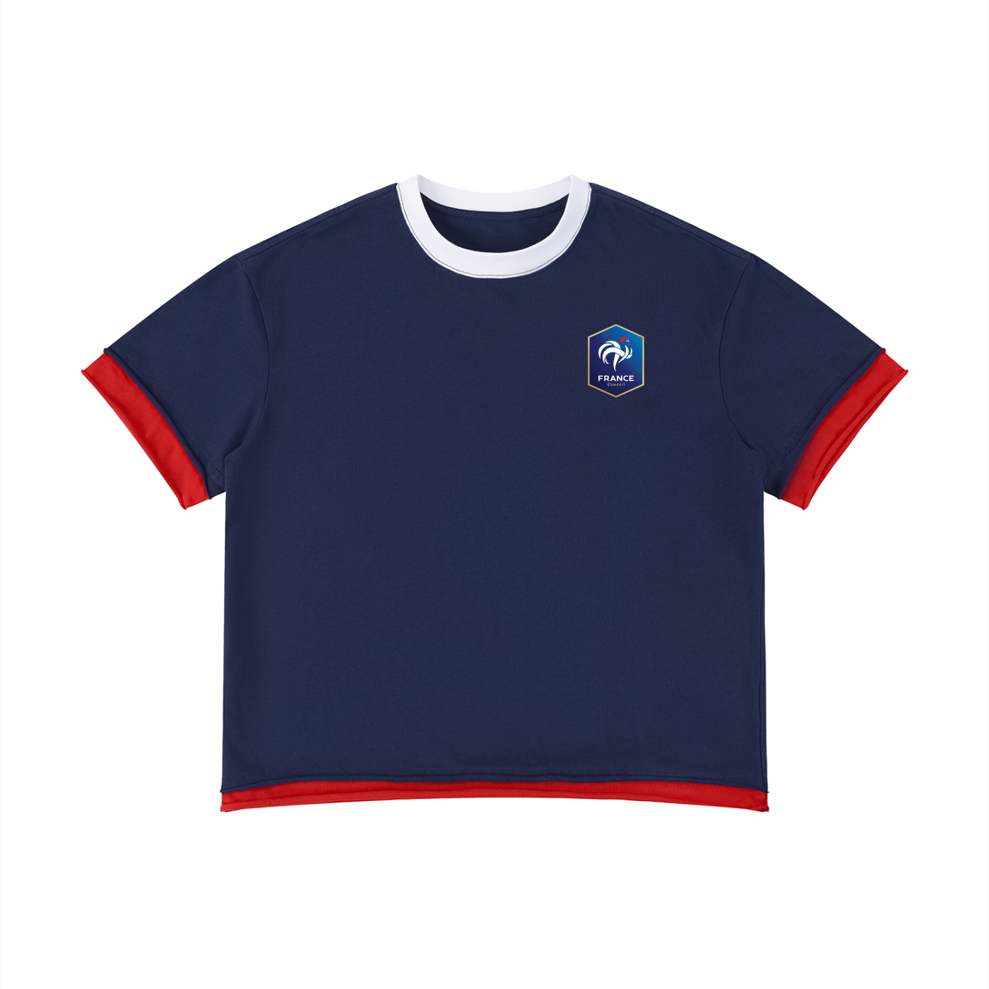 T-shirt boxy france shwubii - bleu
