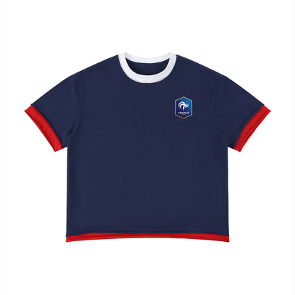 T-shirt boxy france shwubii - bleu