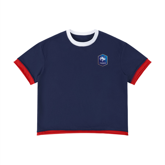 T-shirt boxy france shwubii - bleu