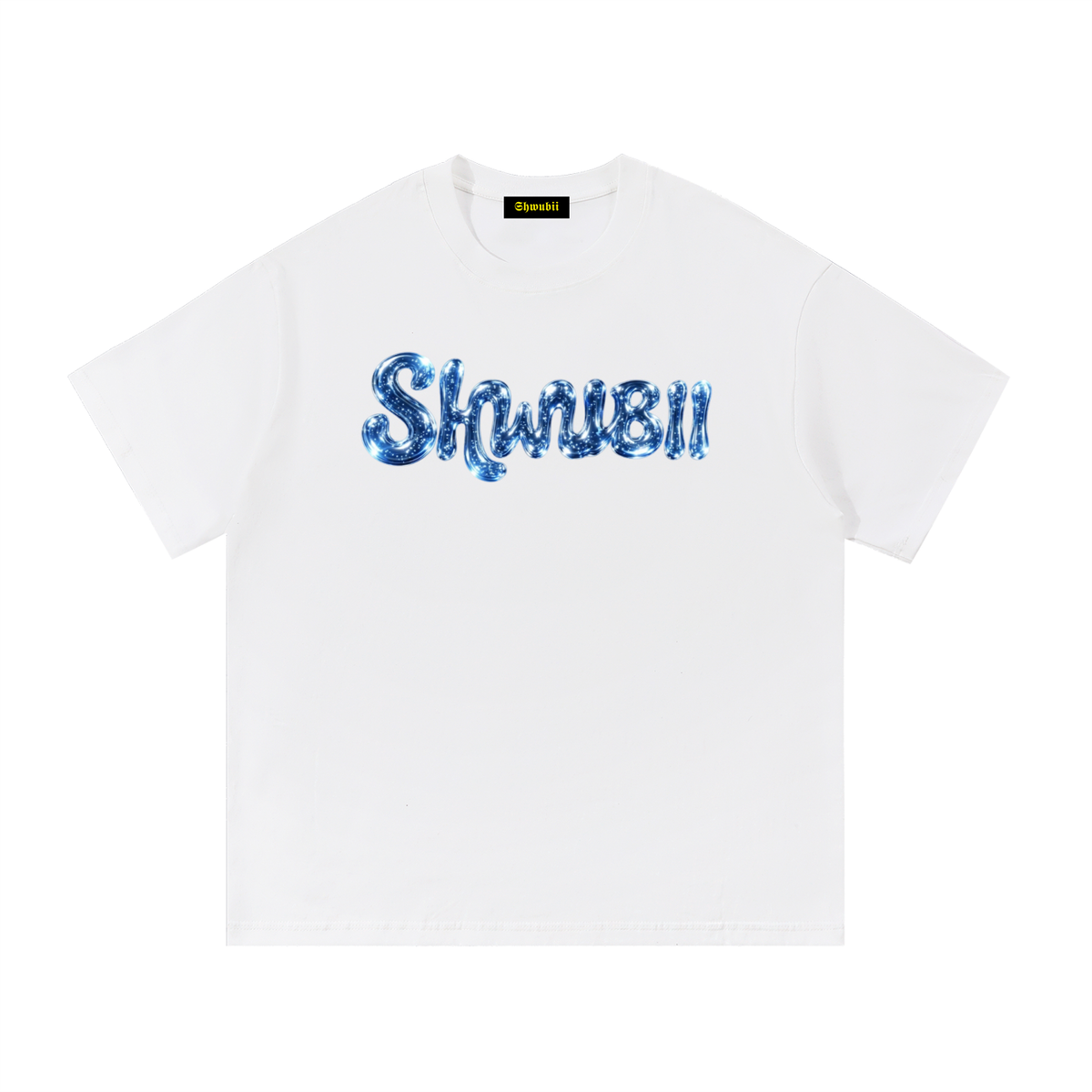 T-Shirt imprimé Shwubii aquashiny - noir/blanc