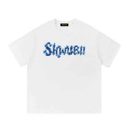 T-Shirt imprimé Shwubii aquashiny - noir/blanc