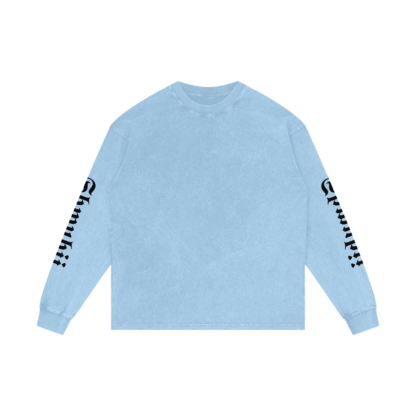 T-Shirt long sleeves oversized acid wesh imprimé Shwubii manches - bleu/violet/rose/ocre/rouge/vert/navy/noir