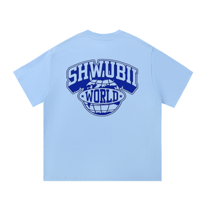 T-Shirt imprimé Shwubii world - bleu UNC