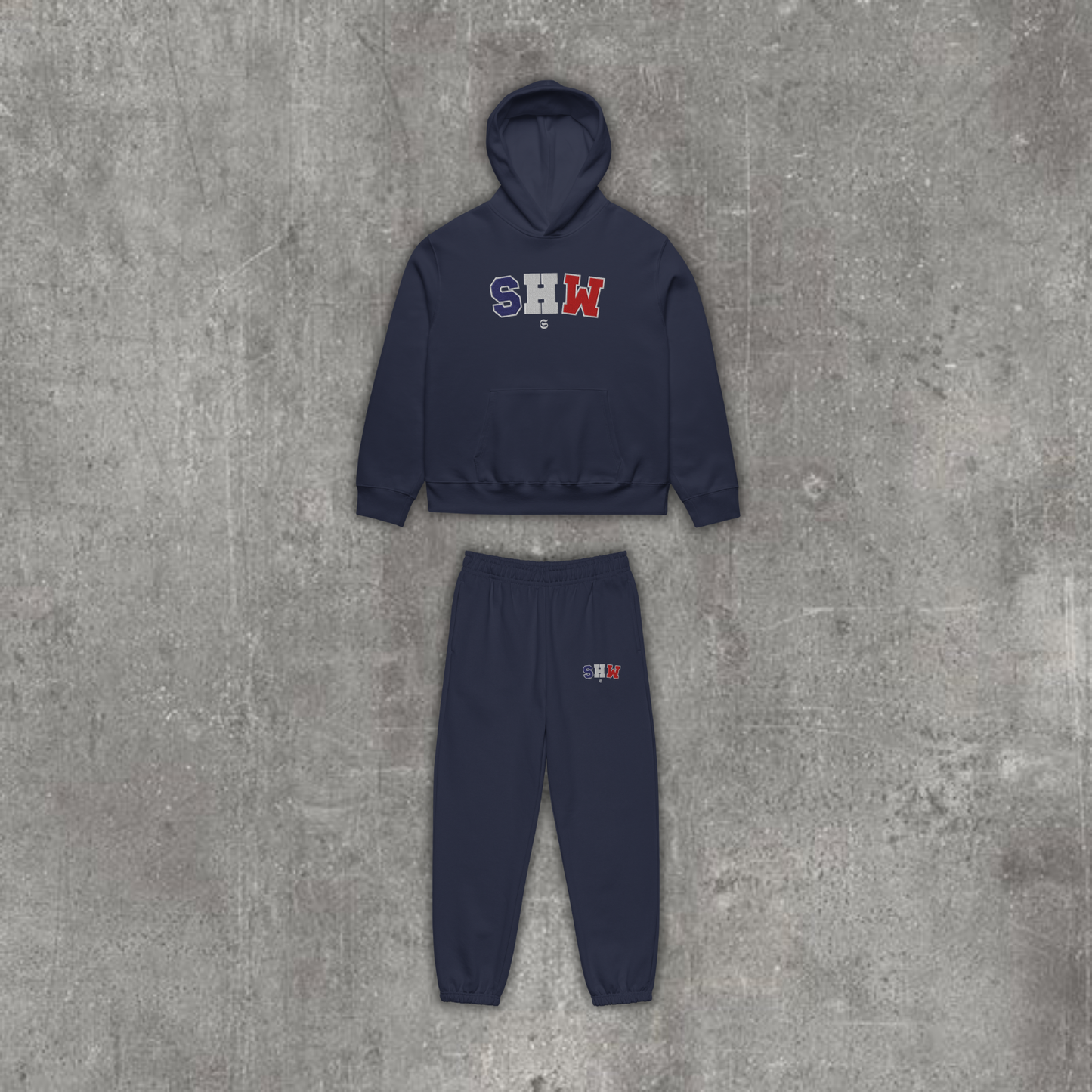 Ensemble jogging & hoodie SHW flag France - navy