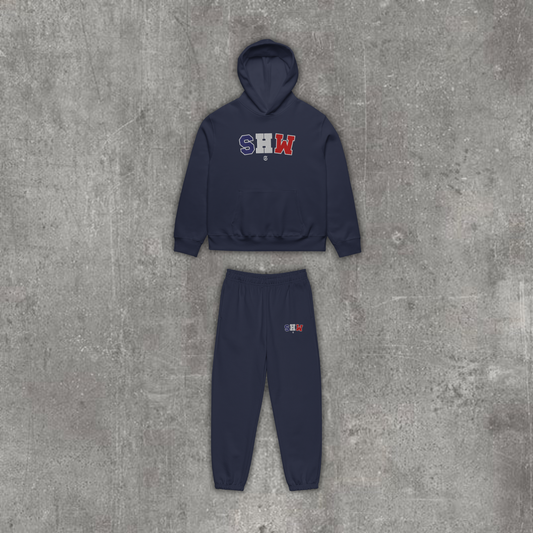 Ensemble jogging & hoodie SHW flag France - navy