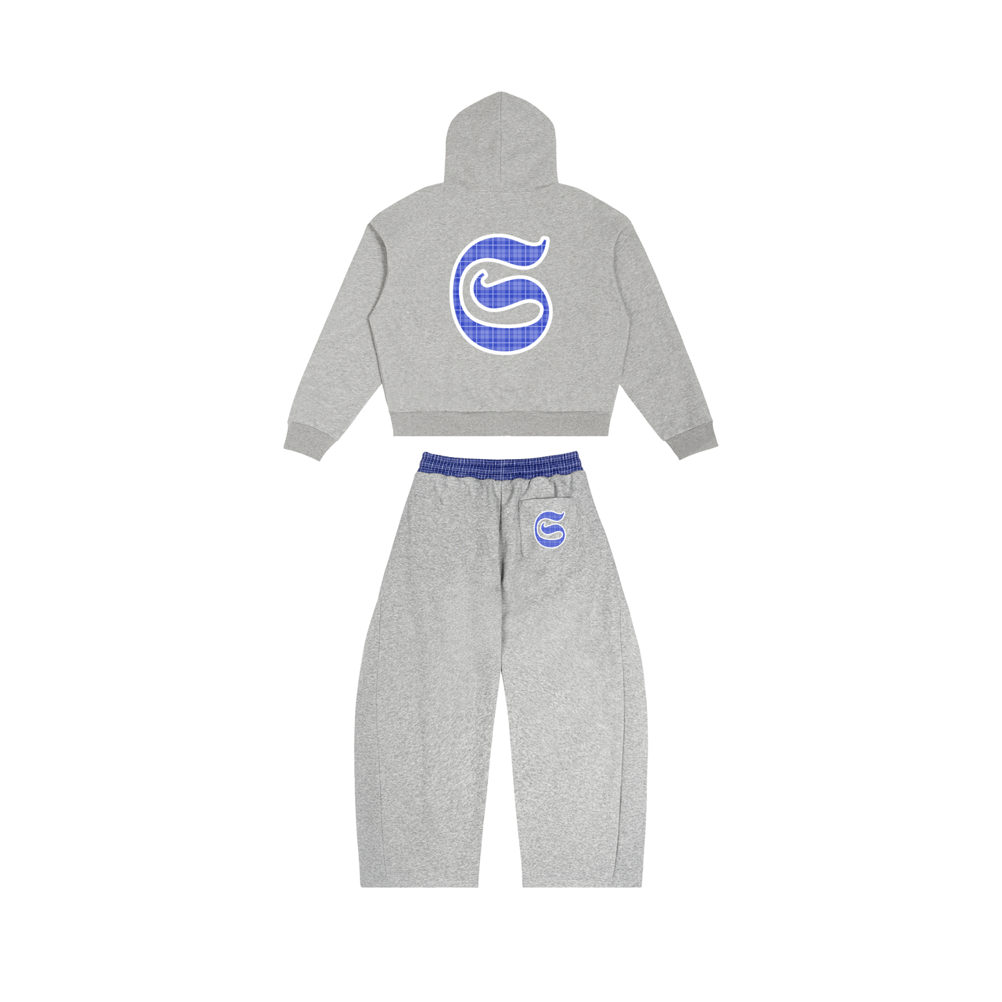 Ensemble Hoodie et jogging S logo stripes - gris