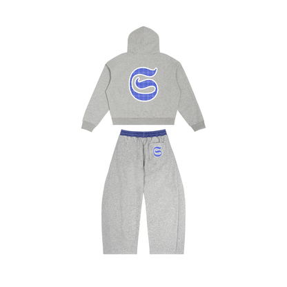Ensemble Hoodie et jogging S logo stripes - gris