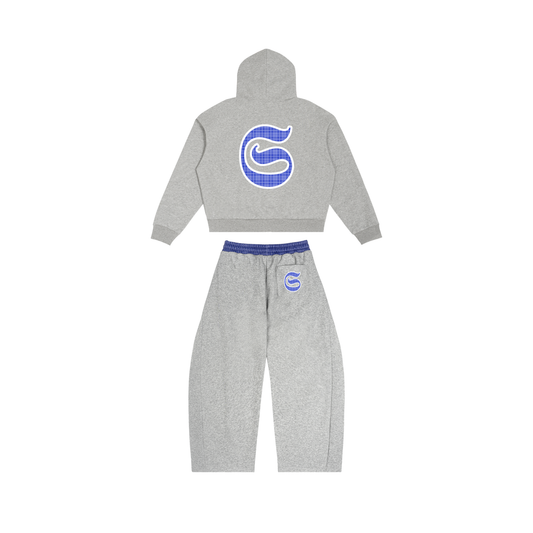 Ensemble Hoodie et jogging S logo stripes - gris