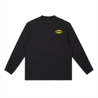 T-Shirt long sleeves imprimé Shwubii dept yellow - noir/marron