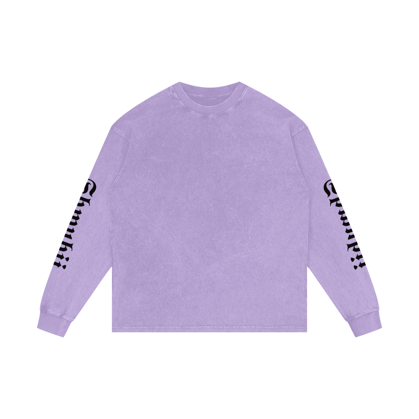 T-Shirt long sleeves oversized acid wesh imprimé Shwubii manches - bleu/violet/rose/ocre/rouge/vert/navy/noir