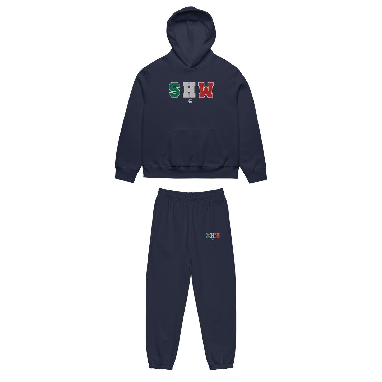 Ensemble jogging & hoodie brodé SHW flag Italie - navy