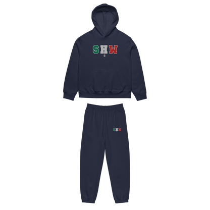 Ensemble jogging & hoodie brodé SHW flag Italie - navy