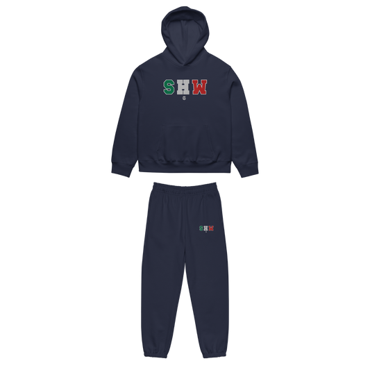 Ensemble jogging & hoodie brodé SHW flag Italie - navy
