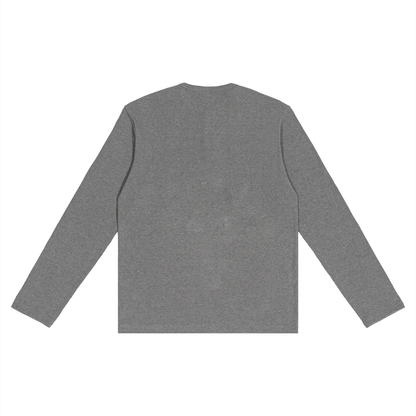 T-shirt manches longues Henley imprimé S logo - beige/gris