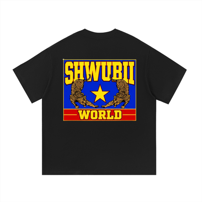 T-Shirt imprimé Shwubii world - noir/blanc