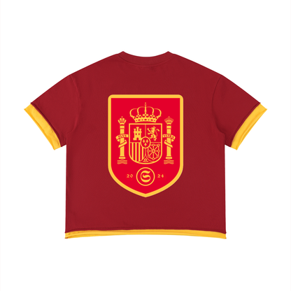 T-shirt boxy espagne shwubii - rouge