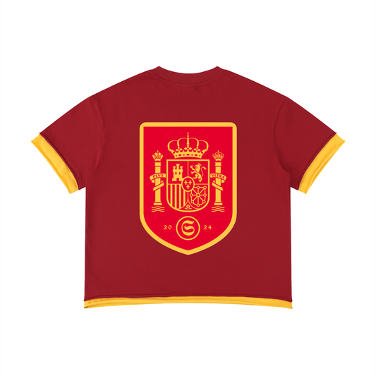 T-shirt boxy espagne shwubii - rouge