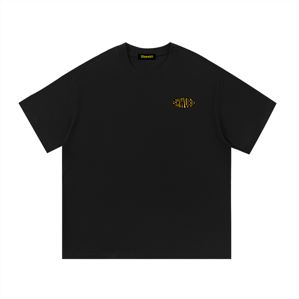 T-Shirt imprimé Shwubii yellow circle - noir