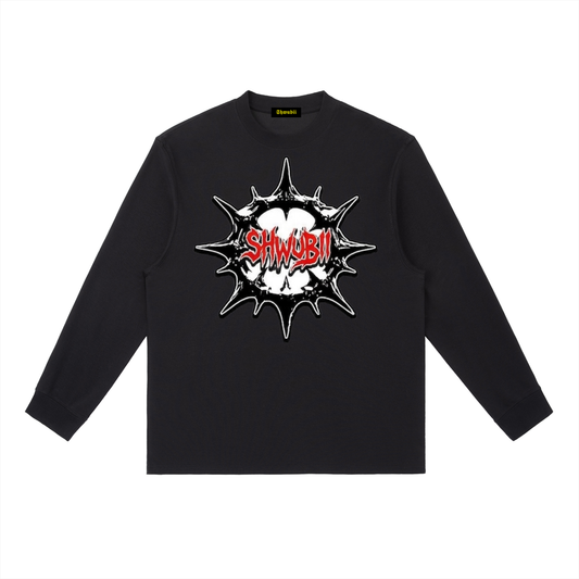 T-Shirt long sleeves imprimé SW spider - noir