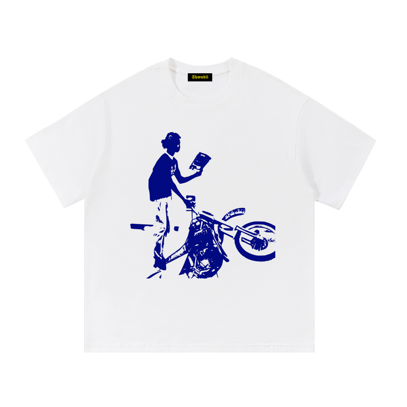 T-shirt oversized imprimé Study boy - blanc