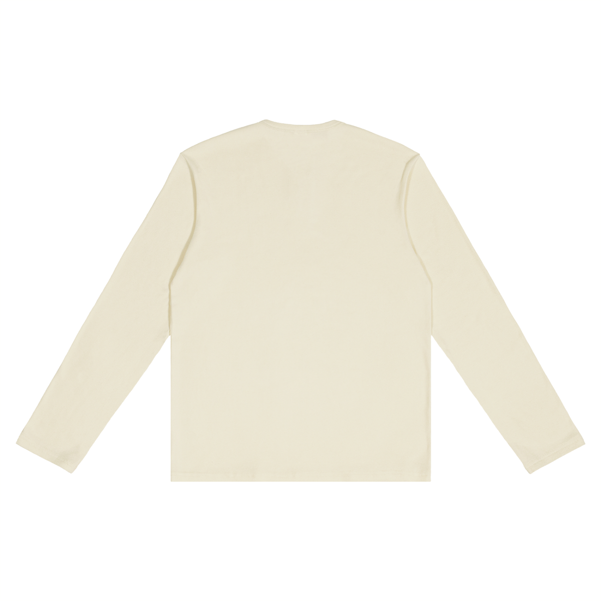 T-shirt manches longues Henley imprimé S logo - beige/gris