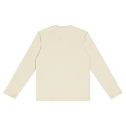 T-shirt manches longues Henley imprimé S logo - beige/gris