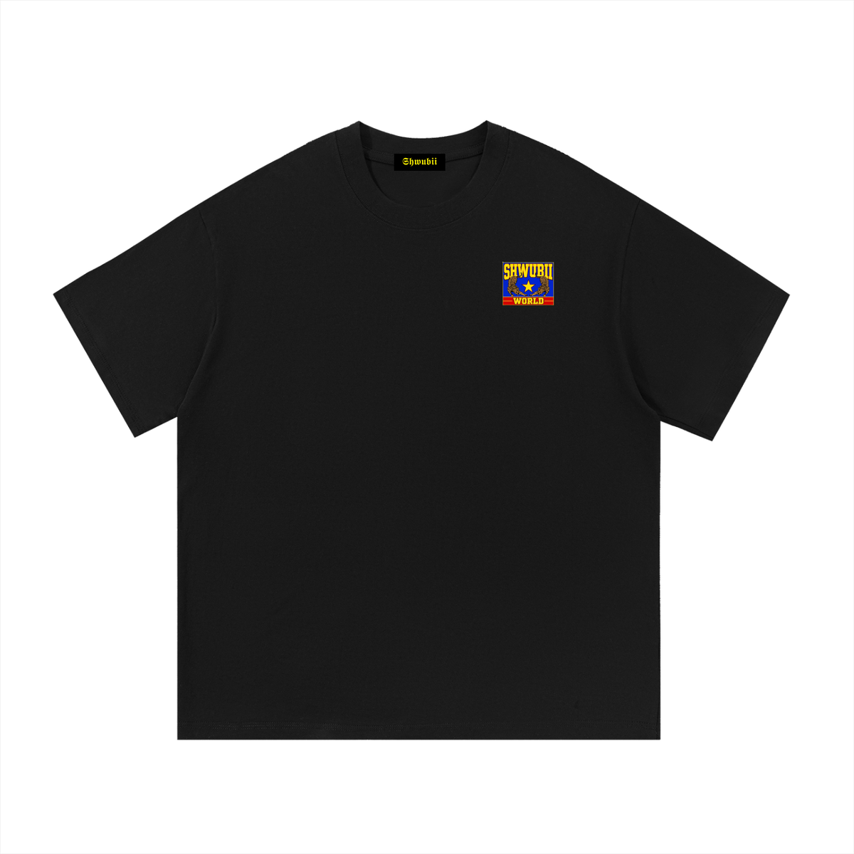 T-Shirt imprimé Shwubii world - noir/blanc