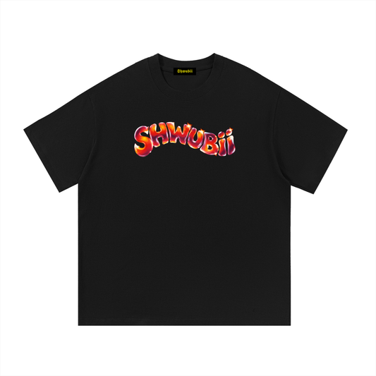 T-shirt oversized imprimé Shwubii shiny - noir