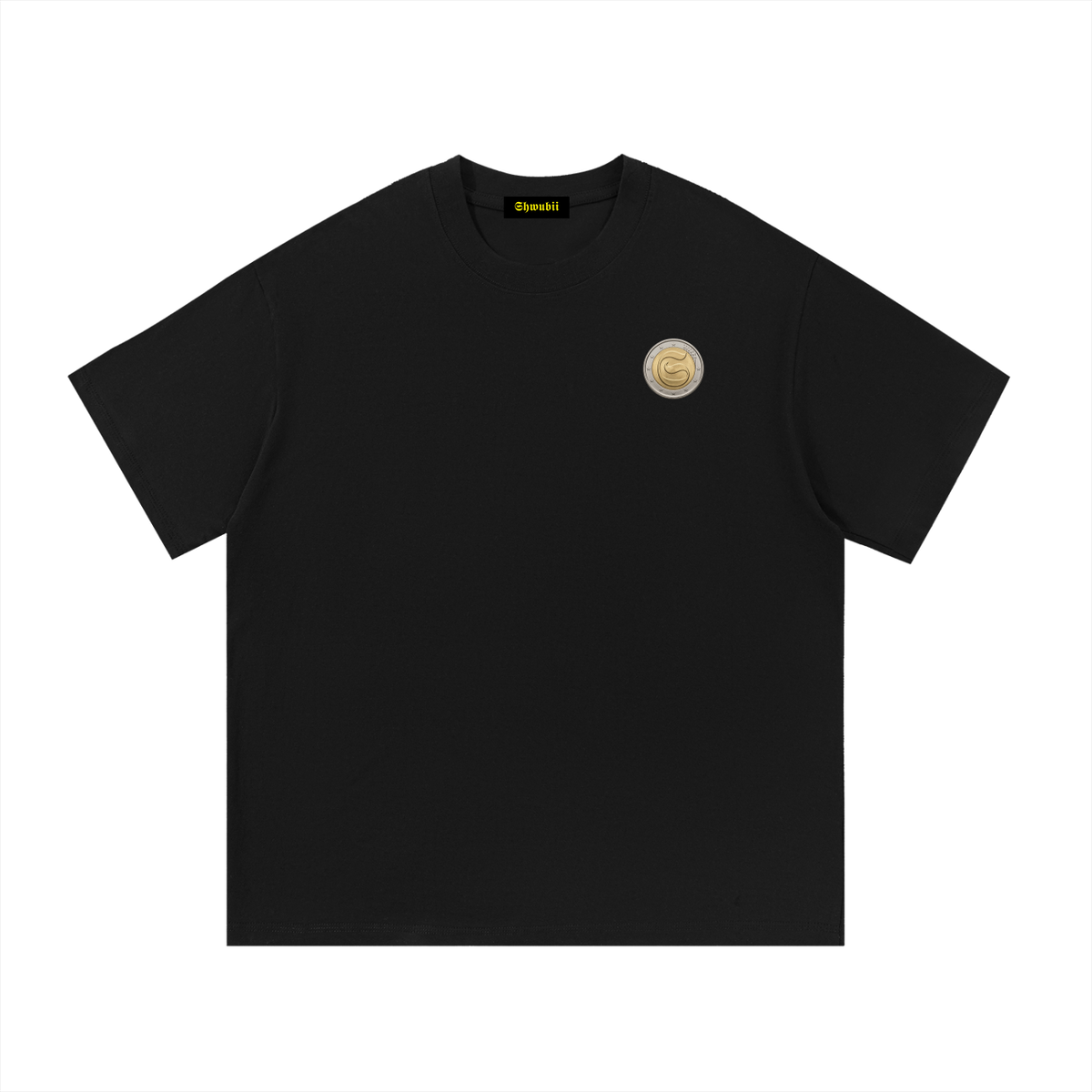 T-Shirt imprimé $ euros - noir