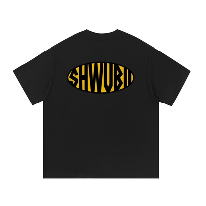 T-Shirt imprimé Shwubii yellow circle - noir