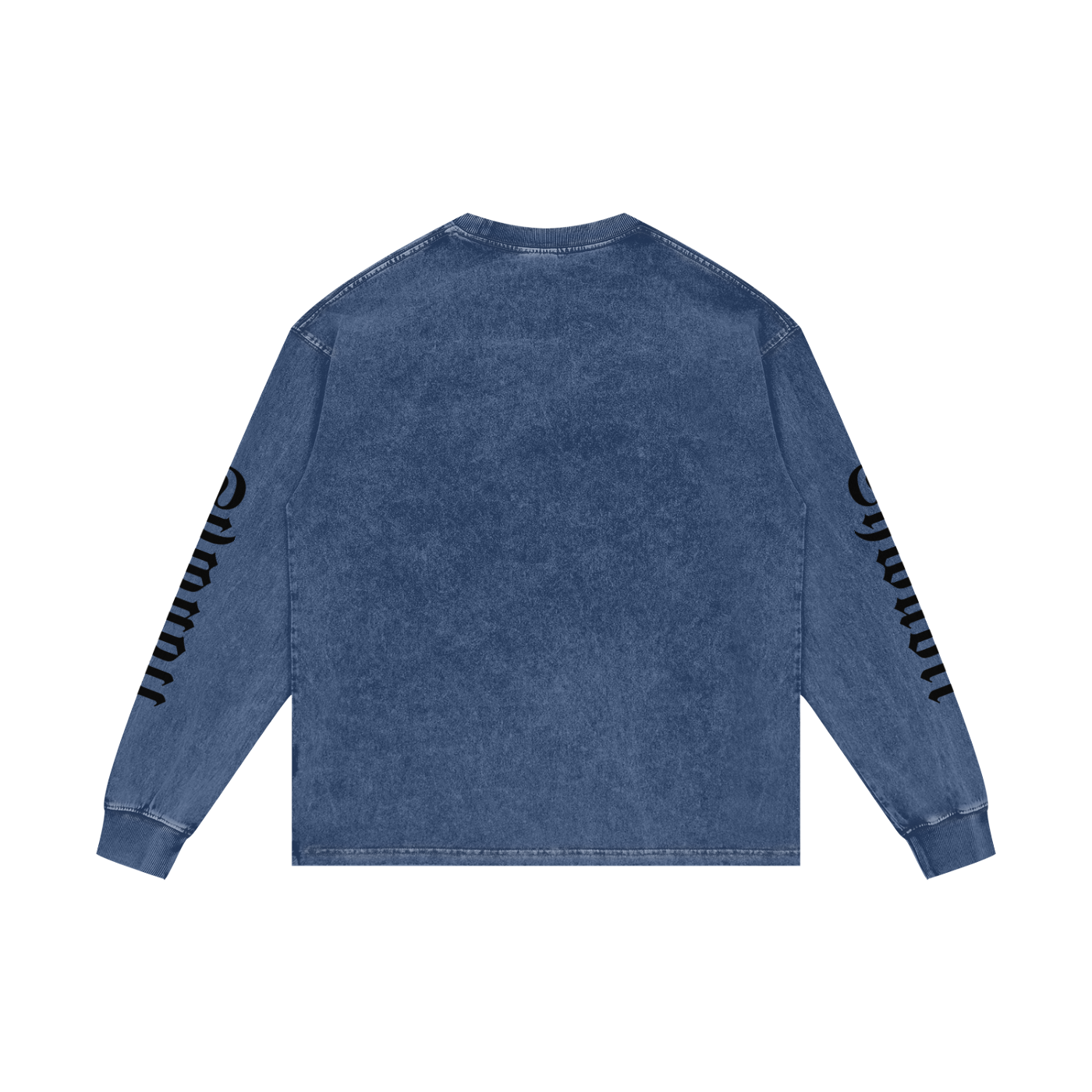 T-Shirt long sleeves oversized acid wesh imprimé Shwubii manches - bleu/violet/rose/ocre/rouge/vert/navy/noir