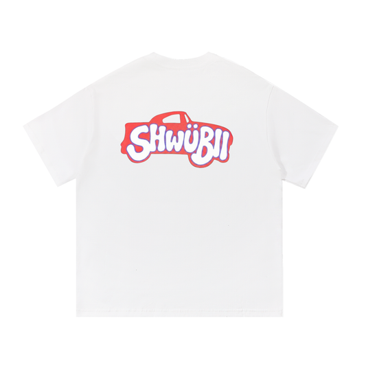 T-Shirt imprimé Shwubii car - blanc