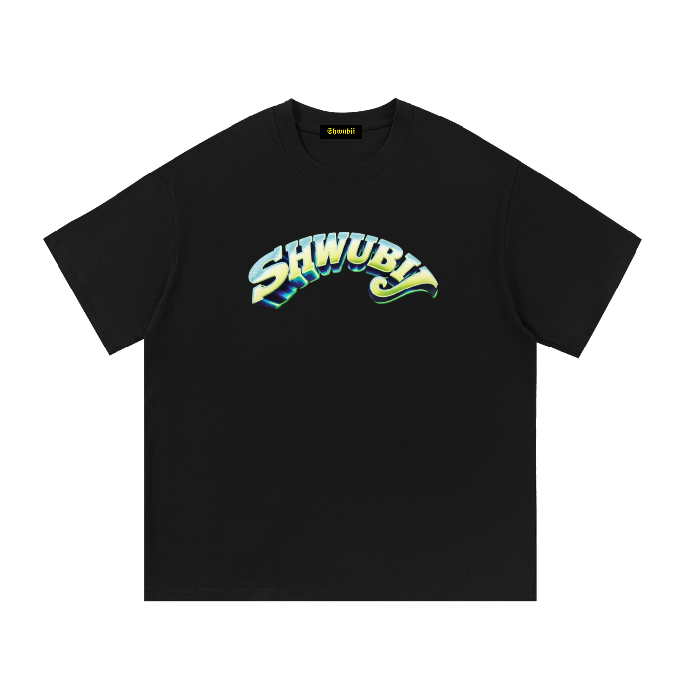 T-shirt oversized imprimé Shwubii Green - noir