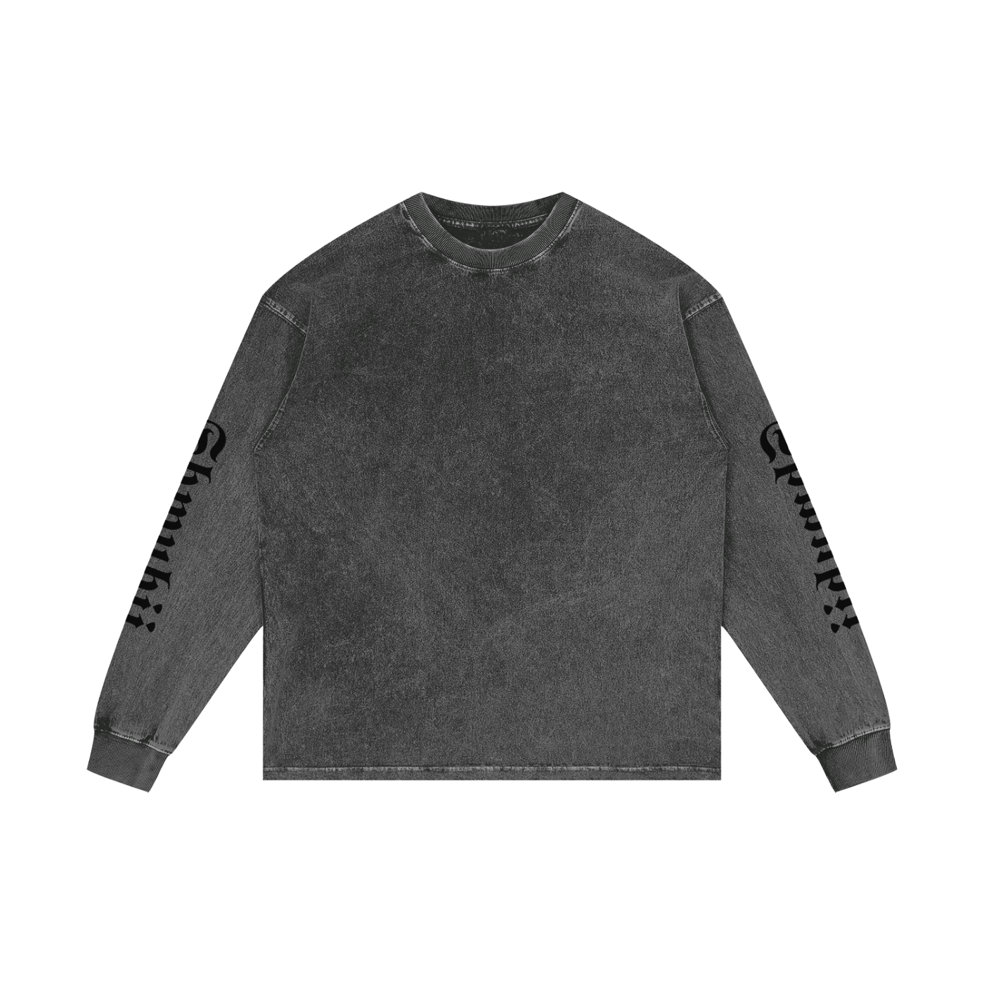T-Shirt long sleeves oversized acid wesh imprimé Shwubii manches - bleu/violet/rose/ocre/rouge/vert/navy/noir
