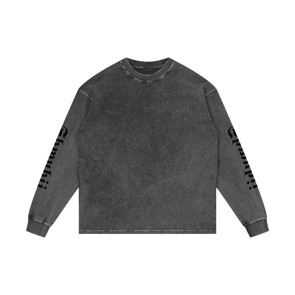 T-Shirt long sleeves oversized acid wesh imprimé Shwubii manches - bleu/violet/rose/ocre/rouge/vert/navy/noir