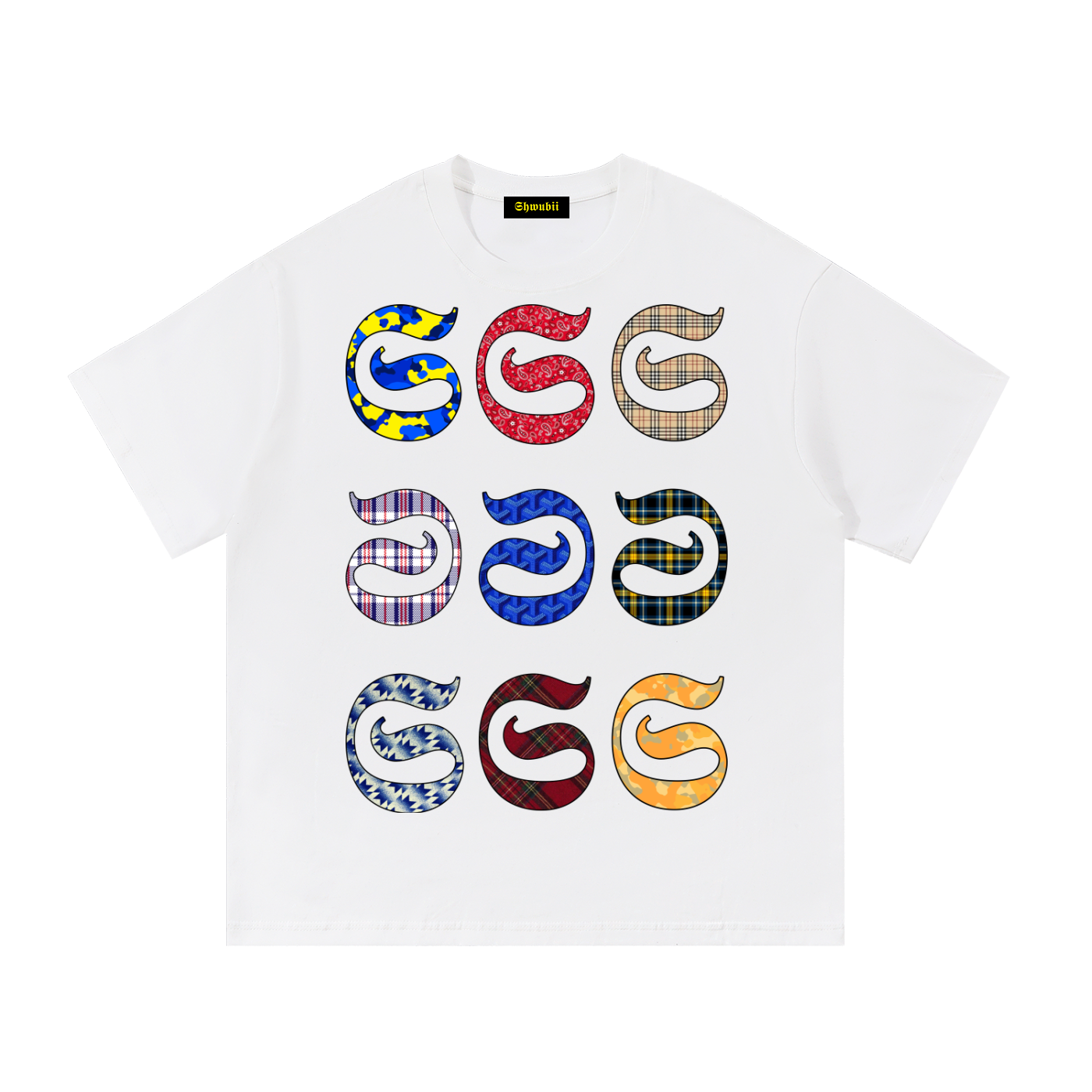 T-Shirt imprimé S logo wrap - blanc